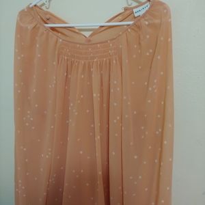 2XL Avi and Viv peach sheer blouse with cami
